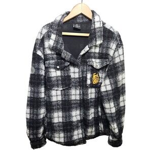 Colosseum‎ Womens XL Sherpa Shacket Plaid UM-Duluth Bulldog Mascot Fleece Jacket